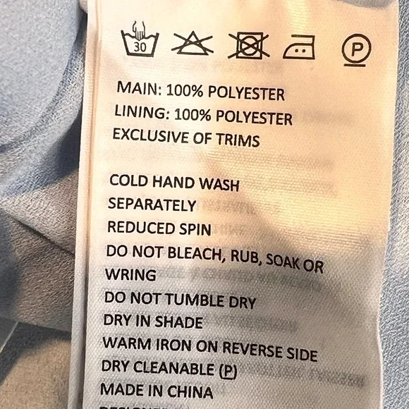 Bardot Revolve Mini Dress Blue Size 6 Floral Frill Bell Sleeves Ruffles Cut Out - Picture 11 of 12